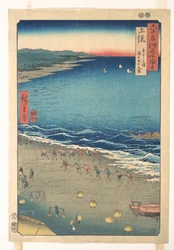 Yasashi Beach, known as Kujūkuri, Kazusa Province, from the series Views of Famous Places in the Sixty-Odd Provinces