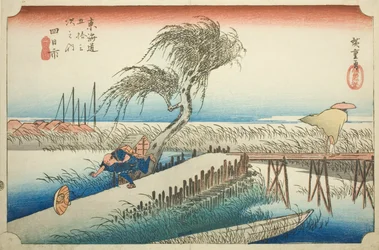 Yokkaichi: Mie River, from the series Fifty-three Stations of the Tokaido