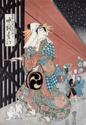 Male Actor Nakamura Matsue in the Role of Courtesan Keisei Miyako