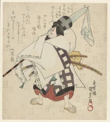 Man with a Wrapped Sunshade over His Shoulder
