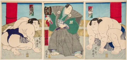Sumo Wrestlers Shakaigawa and Ayasemawa