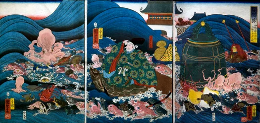 Dragon Palace Dragon King Presents Three Gifts to Tawara Tōda Hidesato