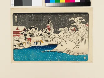 View of Snow at Benten Hill, Kinryūzan Temple
