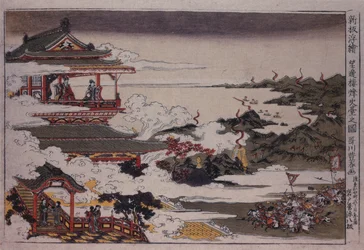 An Lushan and His Troops Attack on Emperor, ca 1770