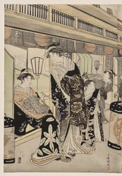 Courtesans Promenading on the Nakanocho