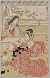 Courtesans of the Ōgiya on a Spring Outing