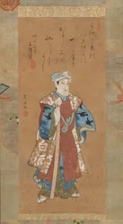 Bando Mitsugoro II as Shinbei in the Kabuki Play Sukeroku