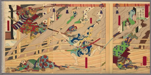 Mori Ranmaru Killed in Battle at Honnoji, from the series "The Record of Toyotomi