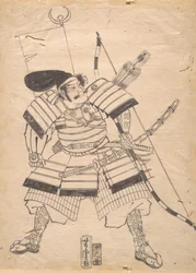 Preparatory Drawing for a Warrior Print