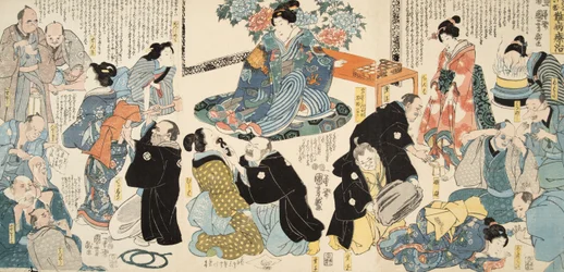 Scene from Tale of Genji by Murasaki Shibuku, c. 1860