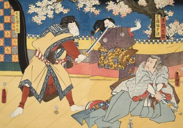 Scene from Tale of Genji by Murasaki Shibuku, c. 1860