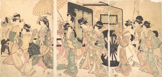 Ladies Surrounding a Cart