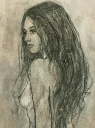 Woman With Long Flowing Hair
