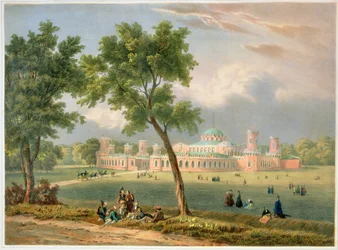 The Peter the Great Palace in Moscow, printed by Edouard Jean-Marie Hostein, published by Lemercier, Paris, 1840s