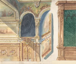 Design for an Interior, possibly a Theater