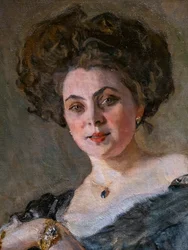 Portrait of Evdokiya Sergeevna Morozova (detail)