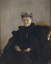 Portrait of Maria Fyodorovna Morozova, née Simonova 1830-1911, 1897