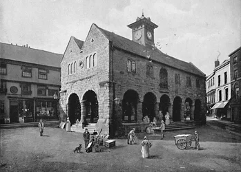 Market Hall and Kyrles House, Ross, c1896