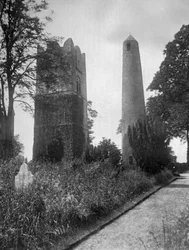 The Round Tower of Swords, Dublin, Ireland, from the east
