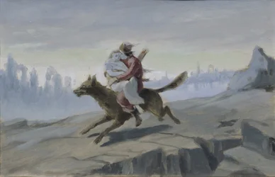 Ivan Tsarevich Riding the Gray Wolf