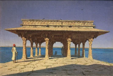 Evening at the Lake, Jaipur District of Rajasthan State, India