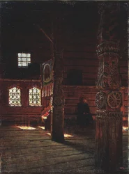 Interior of the Peter and Paul Church in Puchug, 1894