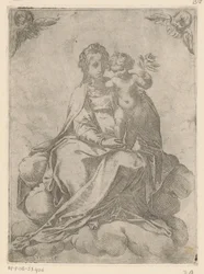 Mary with Child and Rose