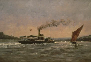 Past on the Medway (featuring a restored paddle steamer, Kingswear Castle)