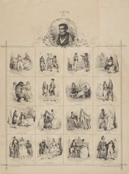 Augustin-Eugène Scribe with Characters, 19th century