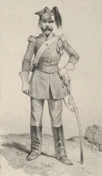 Standing Soldier with His Hand on the Helm of His Sword