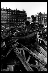 Demolition of the central market in Paris, in August 1971