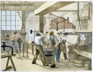 The Locksmith, Litho of Janson. 19th Century