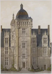 Chateau of Saint-Ouen, Mayenne, illustration from 