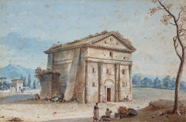Roman tomb in the Roman countryside of the Via Appia