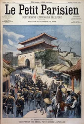 Japanese Army Occupies Seoul, Korea - Engraving from Le Petit Parisien, 28/02/1904