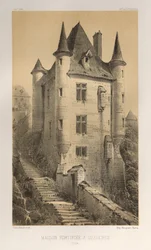 Picturesque Architecture or Monuments of the 15th and 16th Centuries: Castles of France of the 15th and 16th Centuries: Pl. 60, Fortified House in Uzerches (Corrèze)
