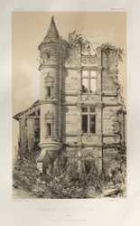 Picturesque Architecture or Monuments of the 15th and 16th Centuries: Castles of France of the 15th and 16th Centuries: Pl. 24, Ruins of the Castle of Champlost (Yonne)