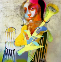 Colorful Abstract Music Woman