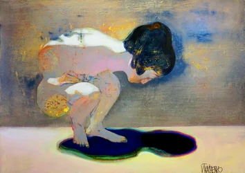 Contemplative Abstract Figure