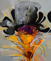 Dramatic Abstract Floral