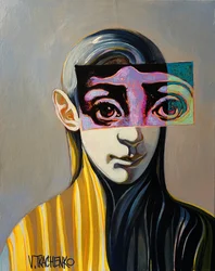 Enigmatic Fragmented Gaze
