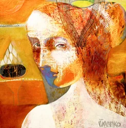 Mysterious Orange Gaze