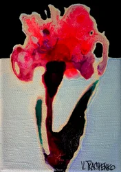Red Abstract Bloom