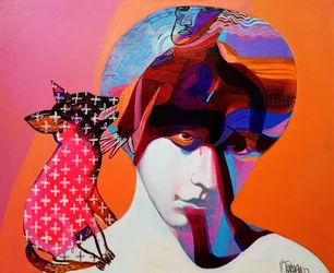 Surreal Woman Fox Portrait