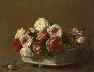 Roses in a Porcelain Planter