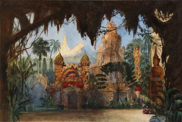 Stage design for the opera Ruslan and Lyudmila by M. Glinka