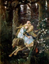Tsarevich Ivan Riding the Grey Wolf, 1889