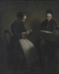 Evening in the drawing room, the artist