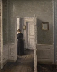Interior with a Woman Standing