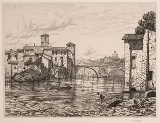View of Ponte Rotto in Rome